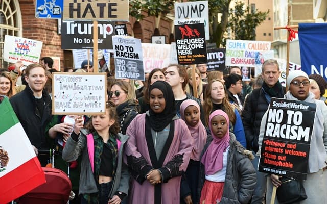 Anti-racism march through city centre